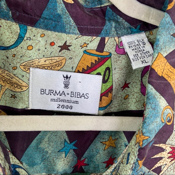Burma Bibas 2000 silk party button down XL - Picture 5 of 8